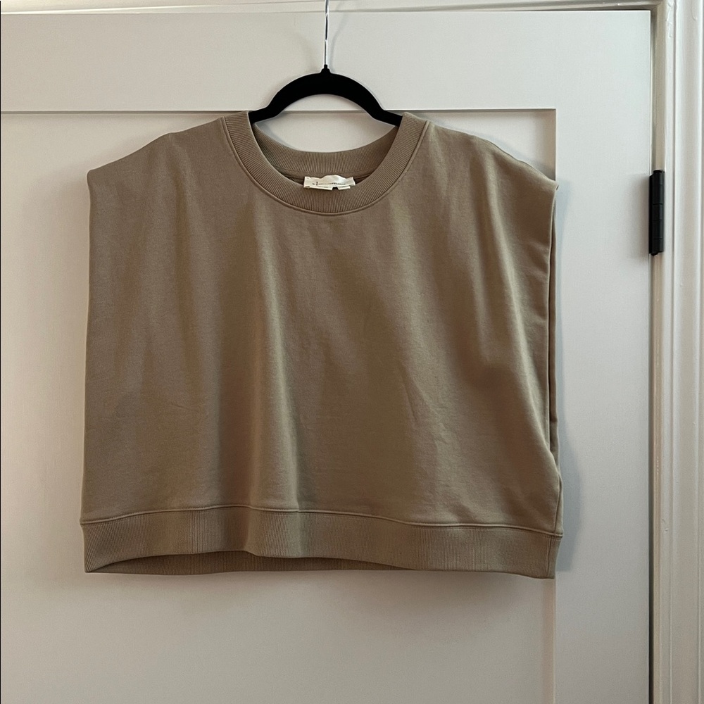 Anthropologie Beige Ribbed Knit Top
